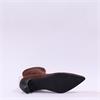 Miss Elastic High Heel Point Ankle Boot - Brown Stretch